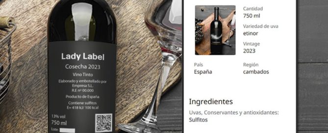 Las etiquetas QR en los vinos facilitan el acceso a la información relativa a ingredientes y composición nutricional del producto